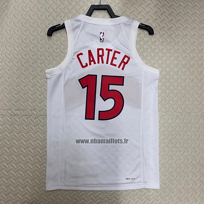 Maillot Tornto Raptors Vince Carter NO 15 Association 2022-23 Blanc